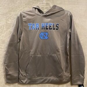 Tar Heels Hoodie Boys M 10-12 Gray Blue North Carolina Gen 2 New